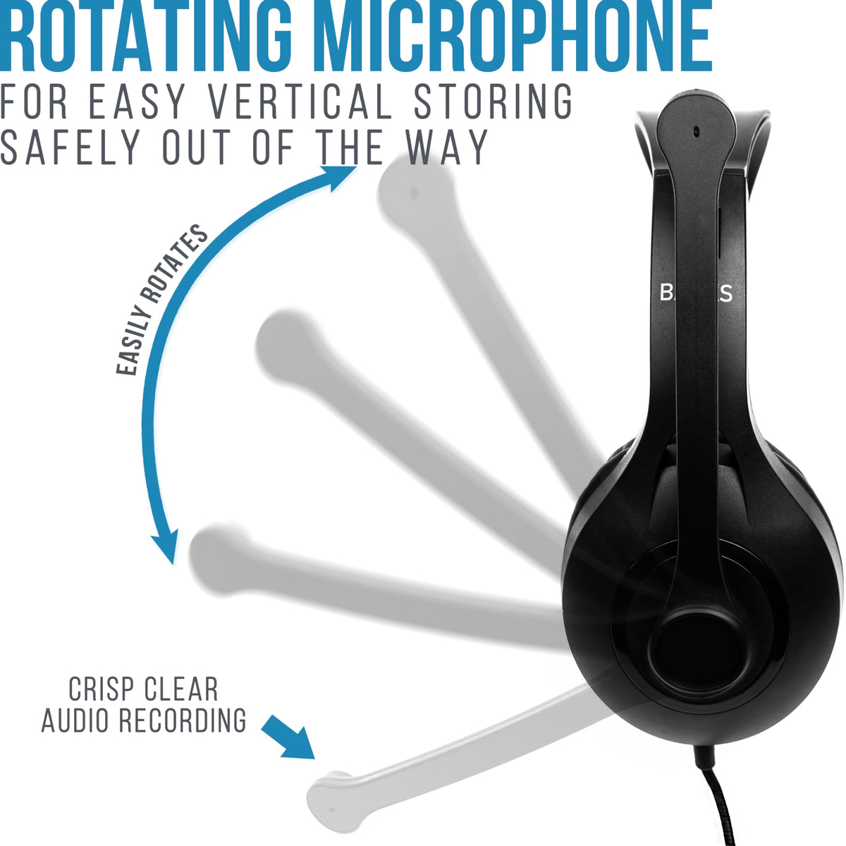 Barks on-ear headphones with cushioned earcups for long-class comfort