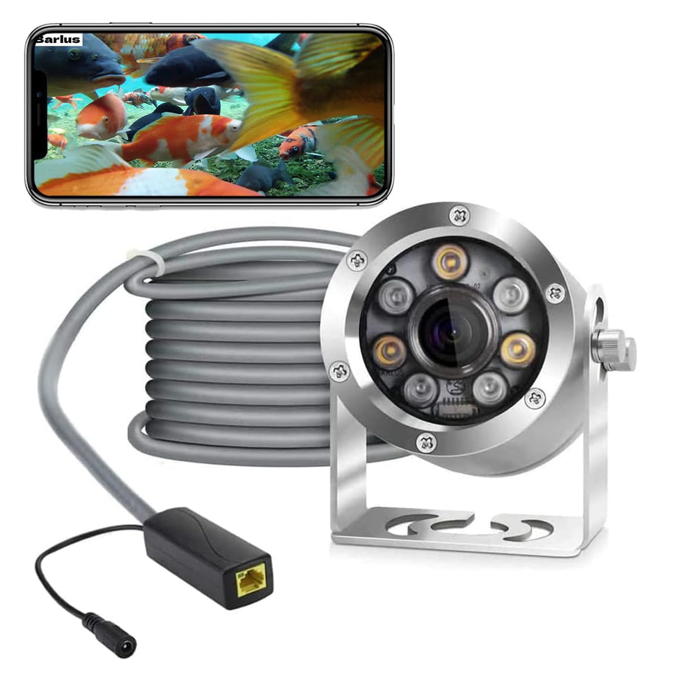 Barlus underwater camera POE 5MP full HD vision for pond monitoring