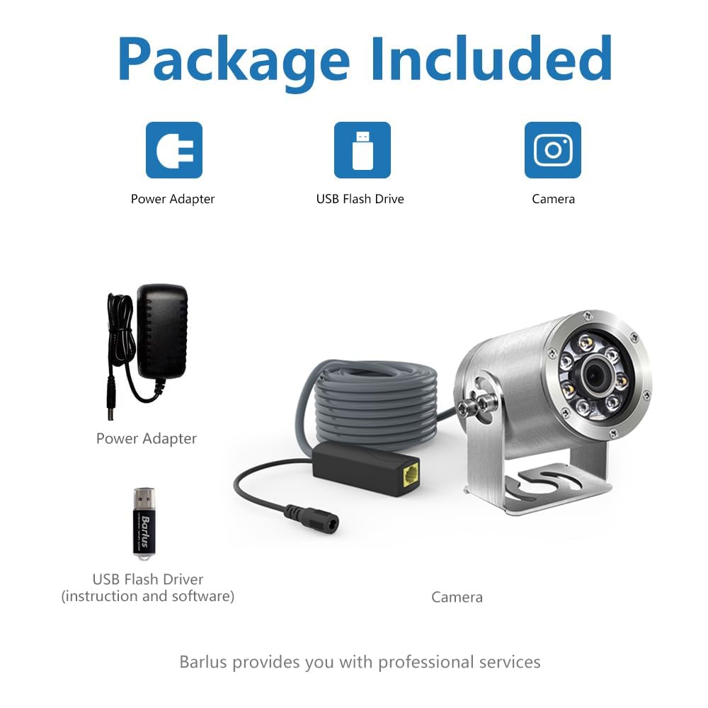 Barlus underwater camera POE warranty and responsive support