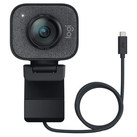 Barobke Logitech StreamCam front view for clear, center-stage streaming.