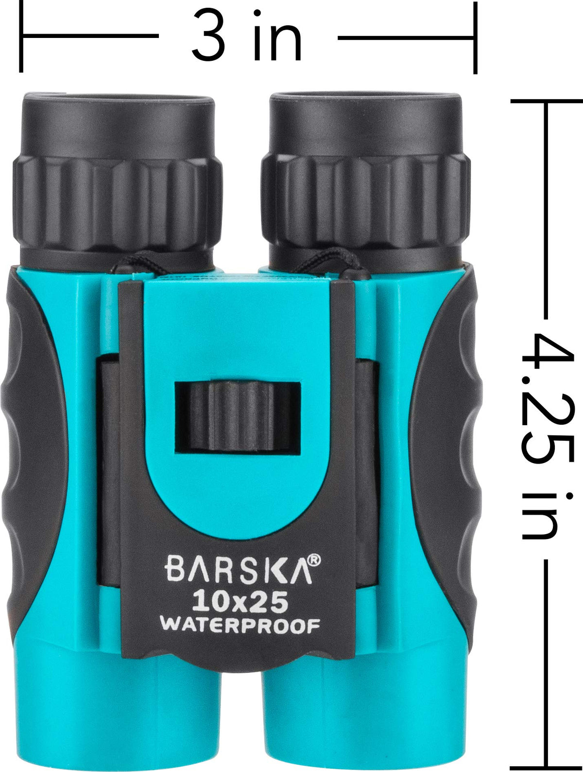 Barska 10x25 in hand scale demonstrating lightweight, comfortable handling