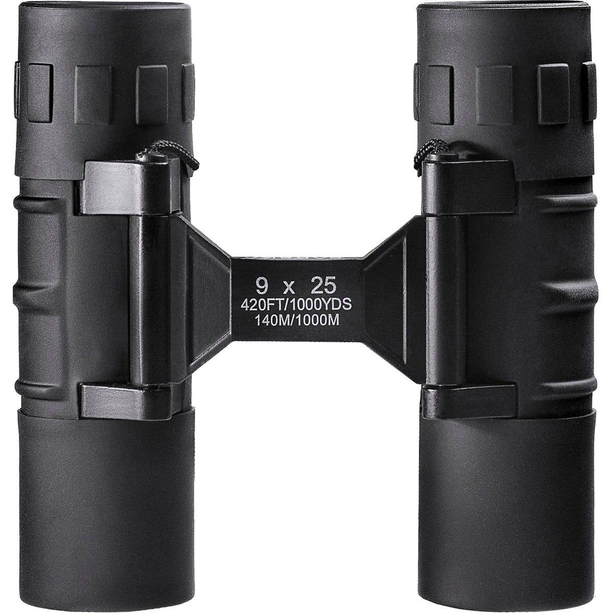 Barska binoculars held in hand showing lightweight scale for easy carrying
