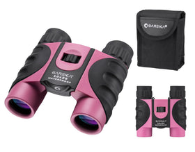 Barska AB12418 front view showing pink and black body and compact profile for stylish portability