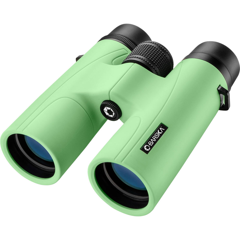 Barska Crush binoculars 10x42 in pistachio green for outdoor viewing clarity