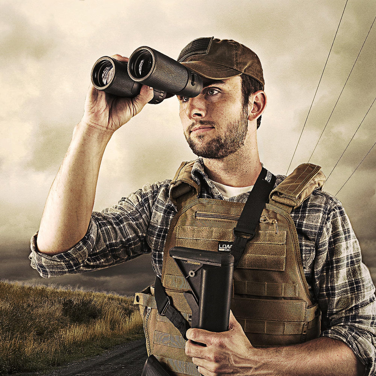 Barska Blackhawk binoculars diamond-cut grip for secure handling