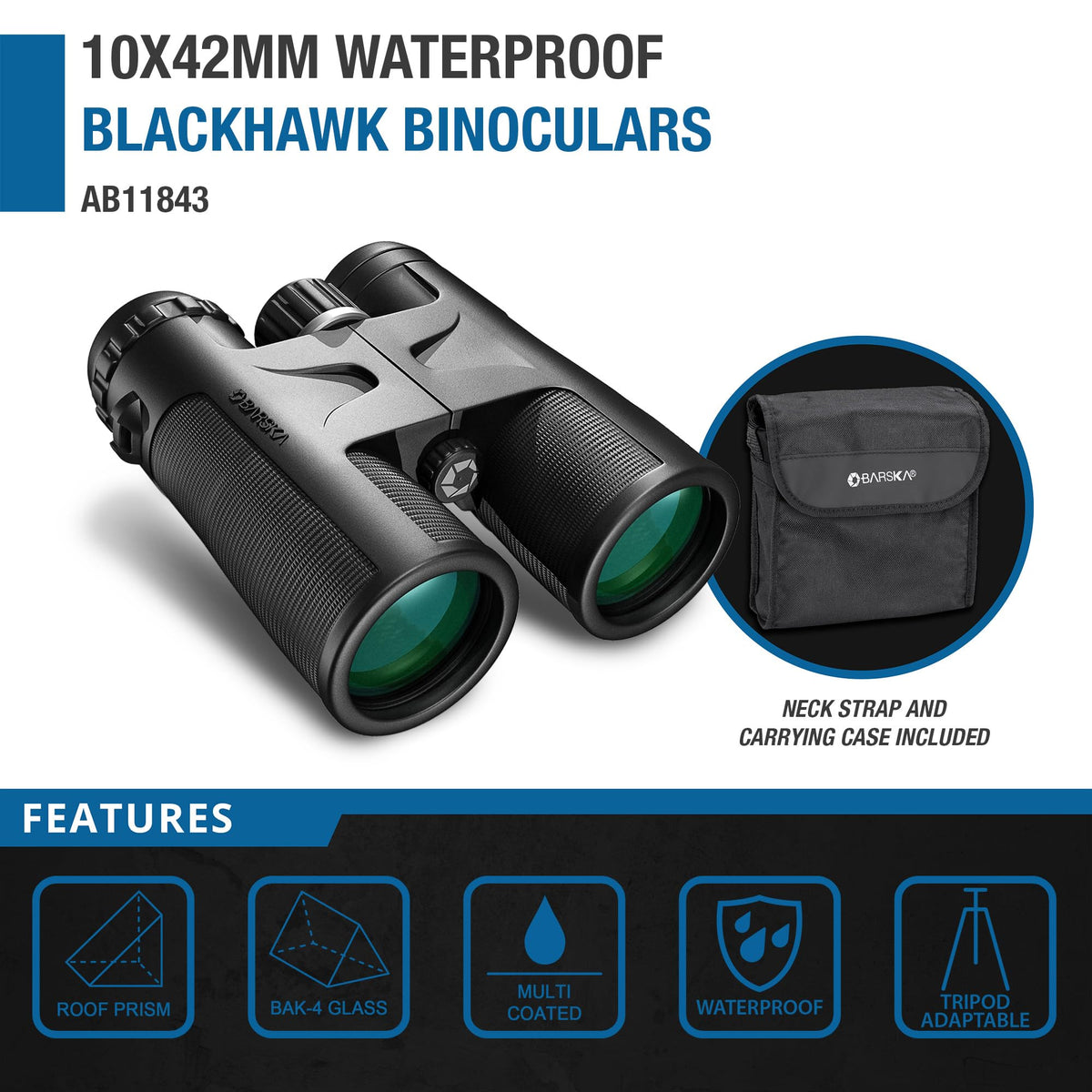 Barska Blackhawk binoculars waterproof design for rugged conditions