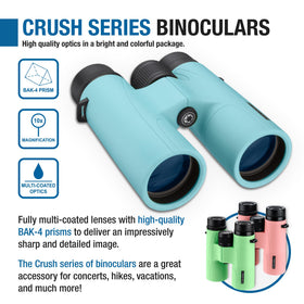 Barska Crush Binoculars Breeze Blue with carrying case ideal for travel storage