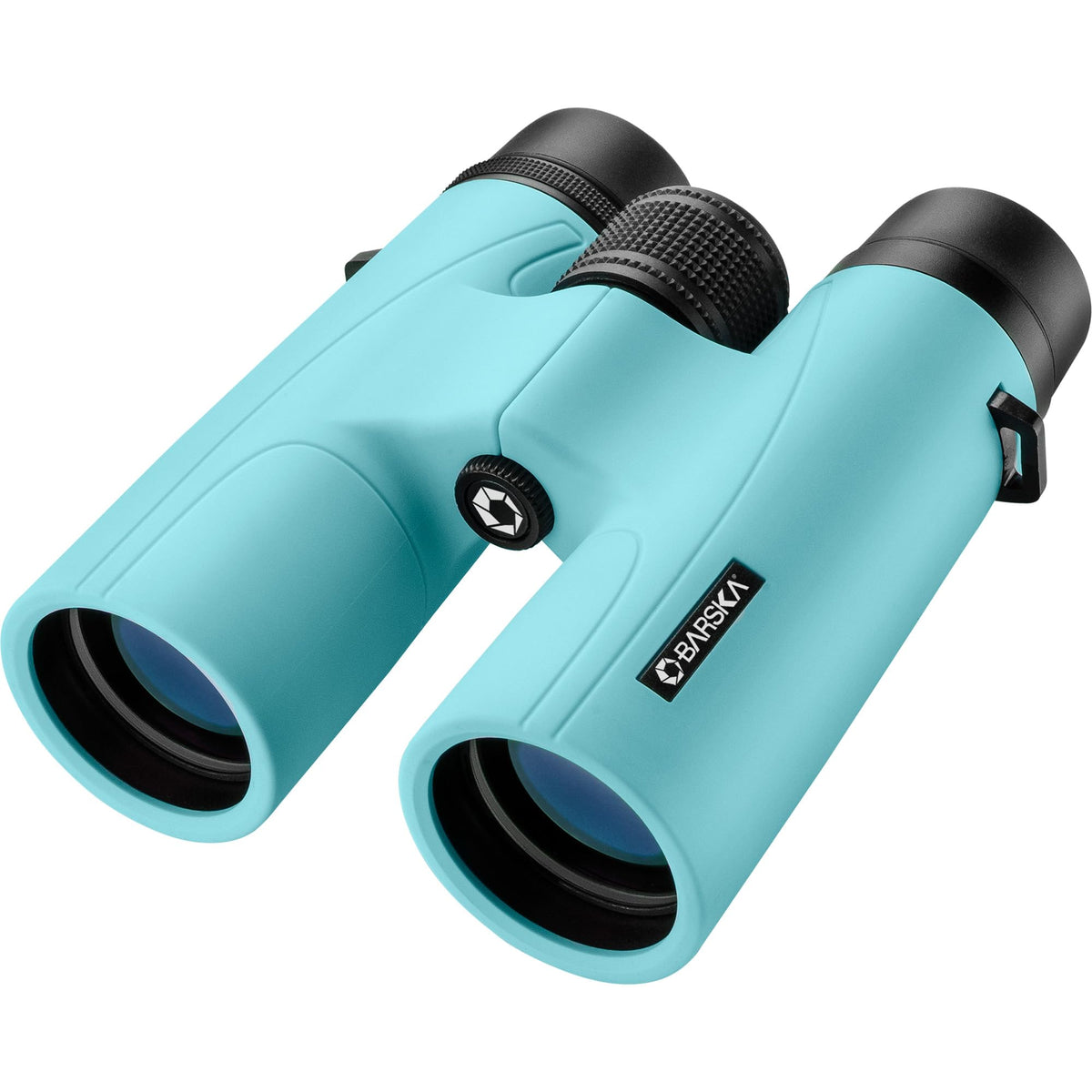 Barska Crush Binoculars Breeze Blue front view, compact travel-ready design