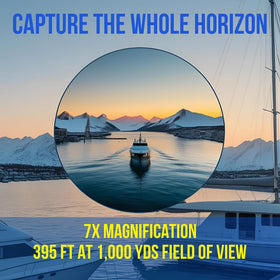 BARSKA Deep Sea binoculars float to prevent loss during sea observation.