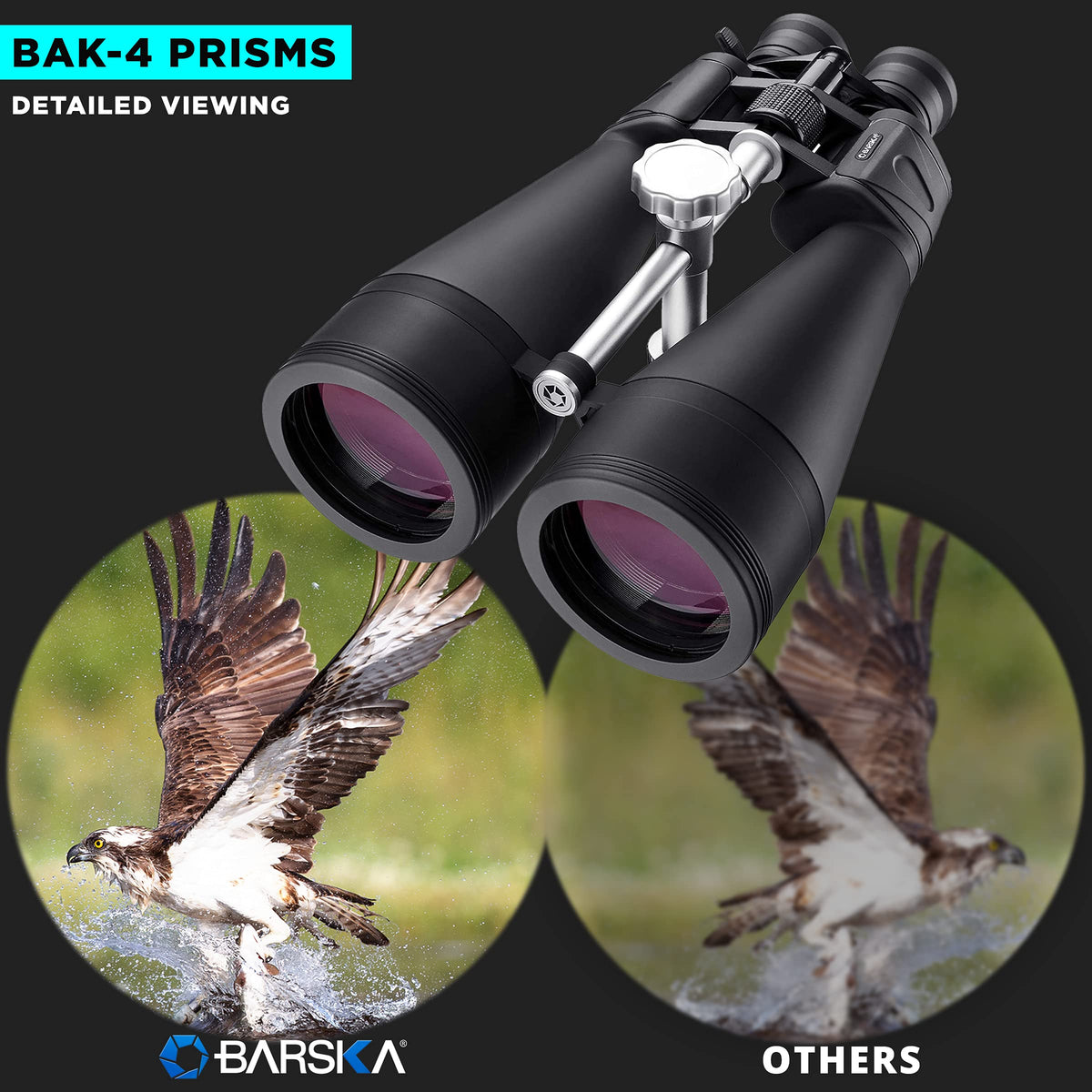 Barska Gladiator fold-down eyecups for comfortable viewing with glasses.