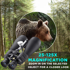 Barska Gladiator tripod adapter enables stable long-distance viewing.