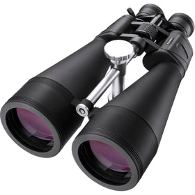 Barska Gladiator 25-125x80 zoom binoculars with tripod adapter for distant viewing.