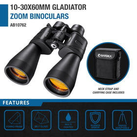 Barska Gladiator zoom lever close-up illustrating smooth magnification control for quick framing