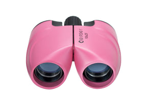 BARSKA pink porro binoculars with fully coated optics reduce glare for clear viewing.