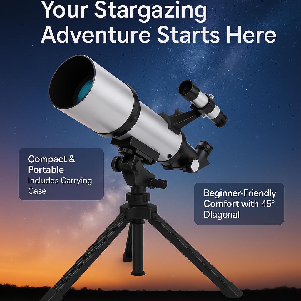 Barska Starwatcher 400mm focal length supports wide, crisp fields