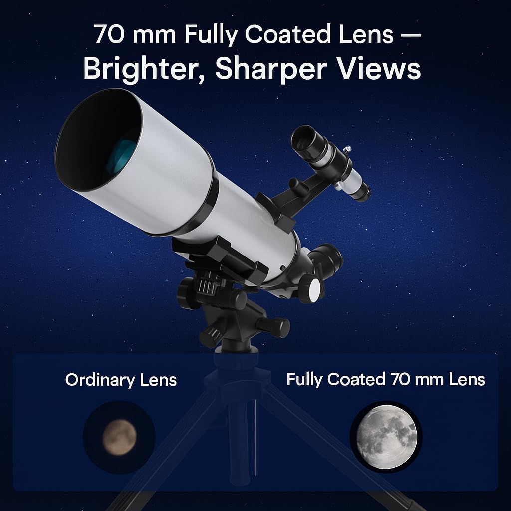 Barska Starwatcher coated-glass optics for brighter lunar views