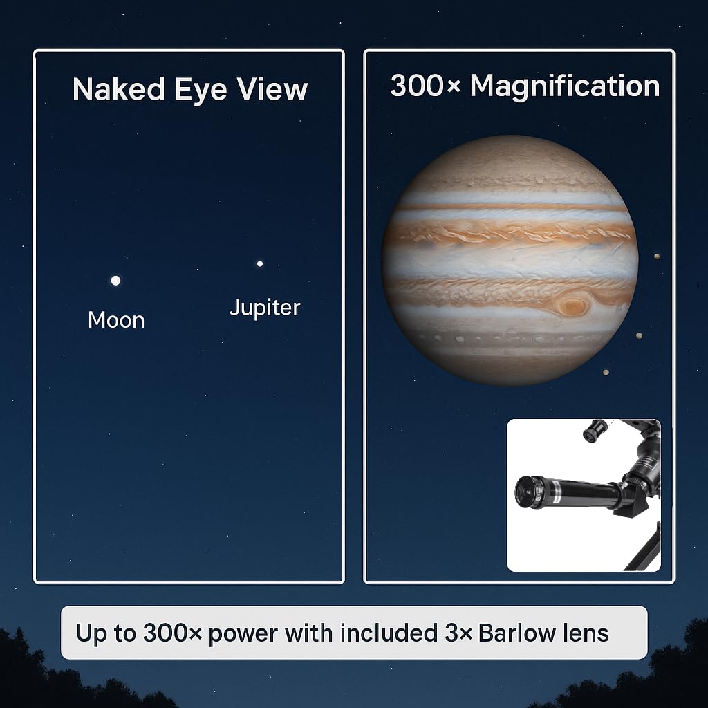Barska Starwatcher table-top tripod keeps stability during viewing