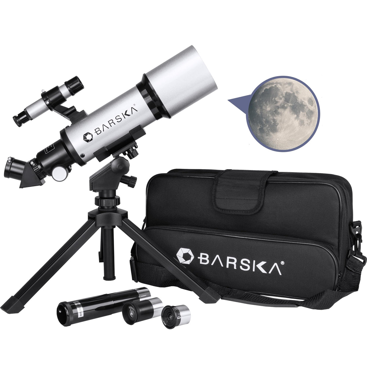 Barska Starwatcher main telescope on tabletop setup for beginners