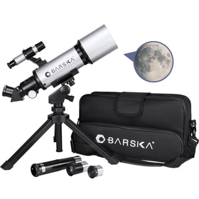 Barska Starwatcher main telescope on tabletop setup for beginners