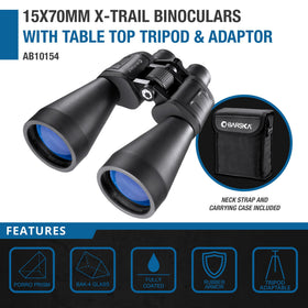 Barska X-Trail close-up on tripod adapter for stable positioning.