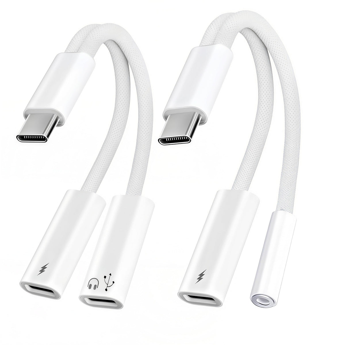 basecolors dual USBC splitter for charging and data with seamless pass-through