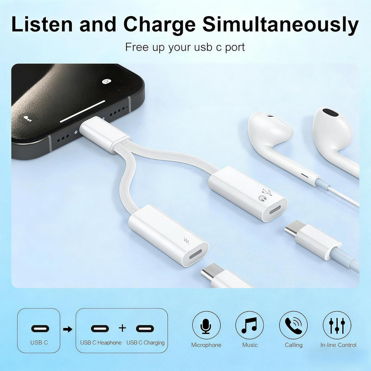 basecolors PD60W fast charging pass-through keeps devices powered while you listen