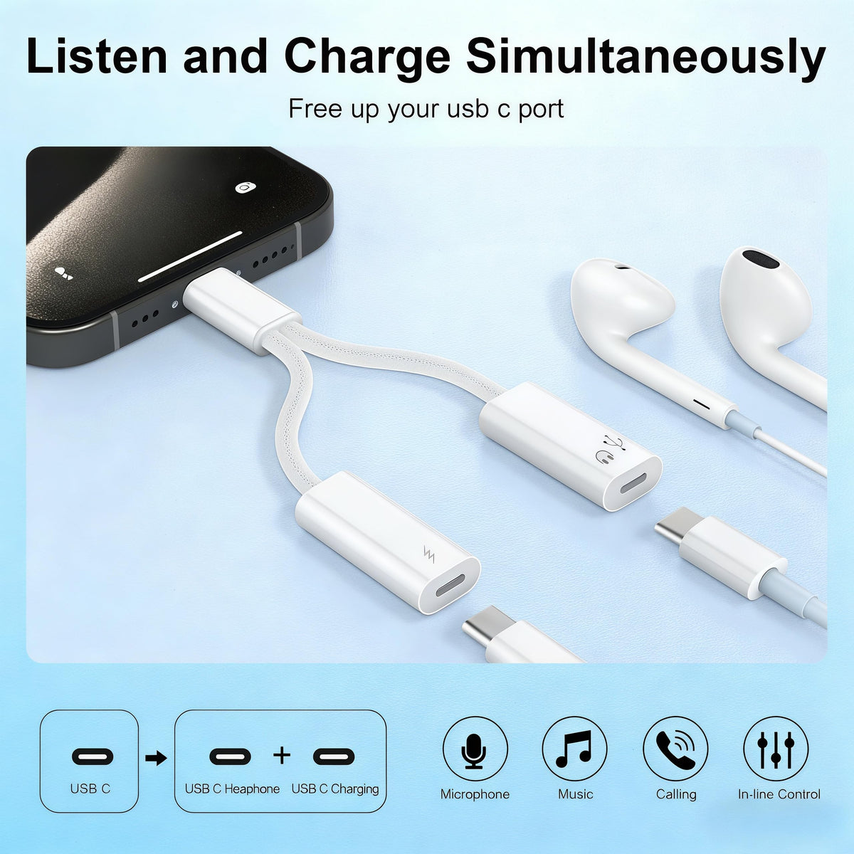Basecolors 2Pack USB-C splitter delivers 60W PD fast charging with compatible charger.