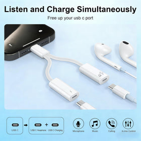Basecolors 2Pack USB-C splitter delivers 60W PD fast charging with compatible charger.