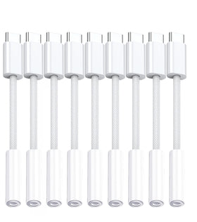 Basecolors USB-C to 3.5mm adapter pack, durable 10-pack for on-the-go listening.