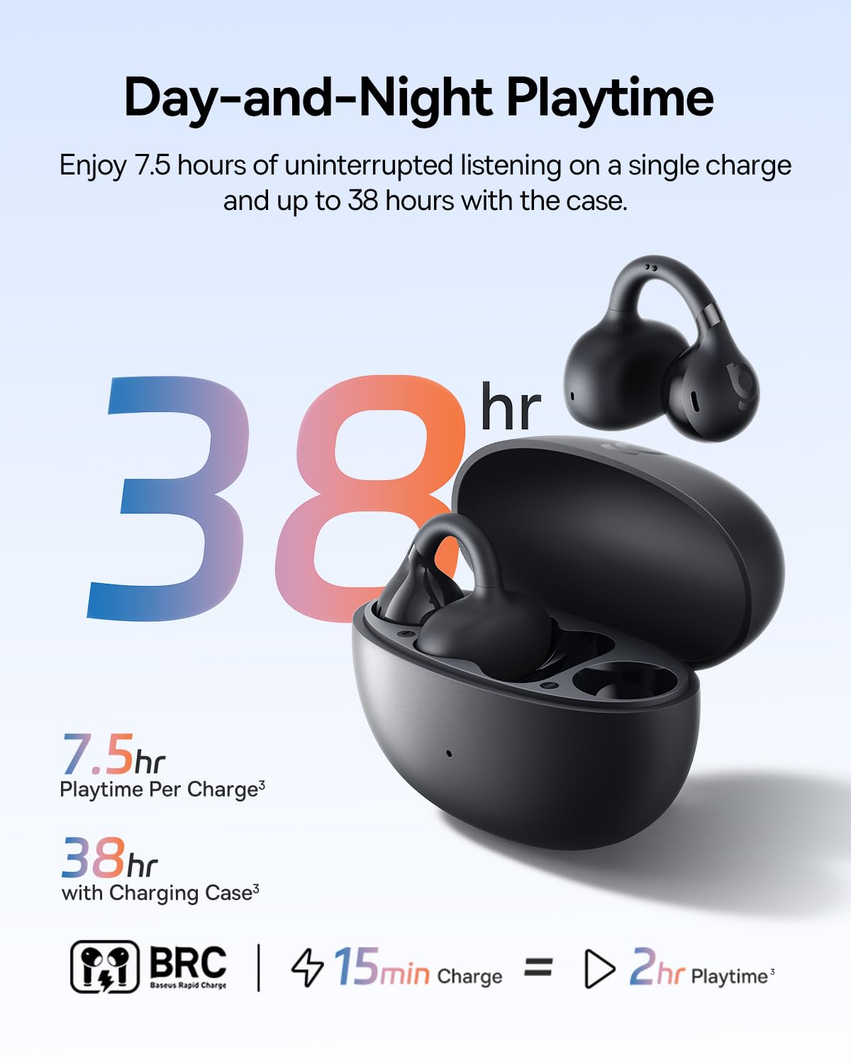Baseus Bass BC1 offers up to 38 hours of playtime