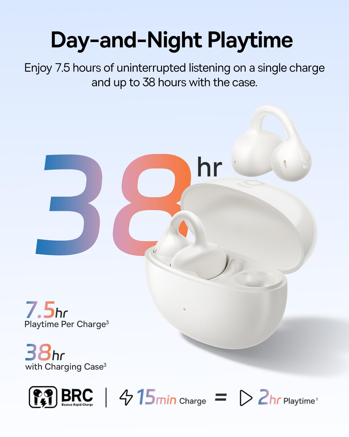 Baseus Bass BC1 open-ear use keeps you aware while cycling.