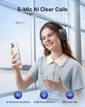 Baseus Bass BH1 NC 5-mic AI calls for clearer conversations.