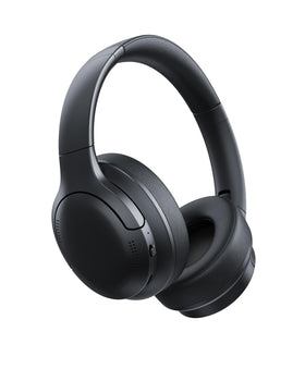 Baseus BH1 Lite front view showing sleek Cosmic Black design and travel-ready look