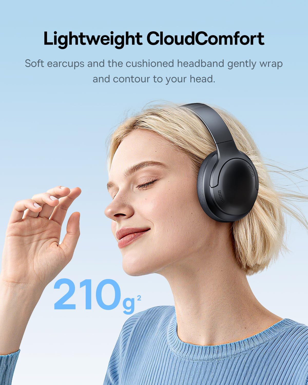 Baseus BH1 Lite worn by traveler on train showing noise-resistant call clarity