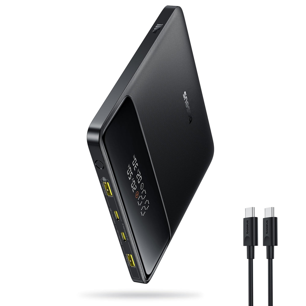 Baseus Blade 100W power bank front view, ideal for on-the-go charging.