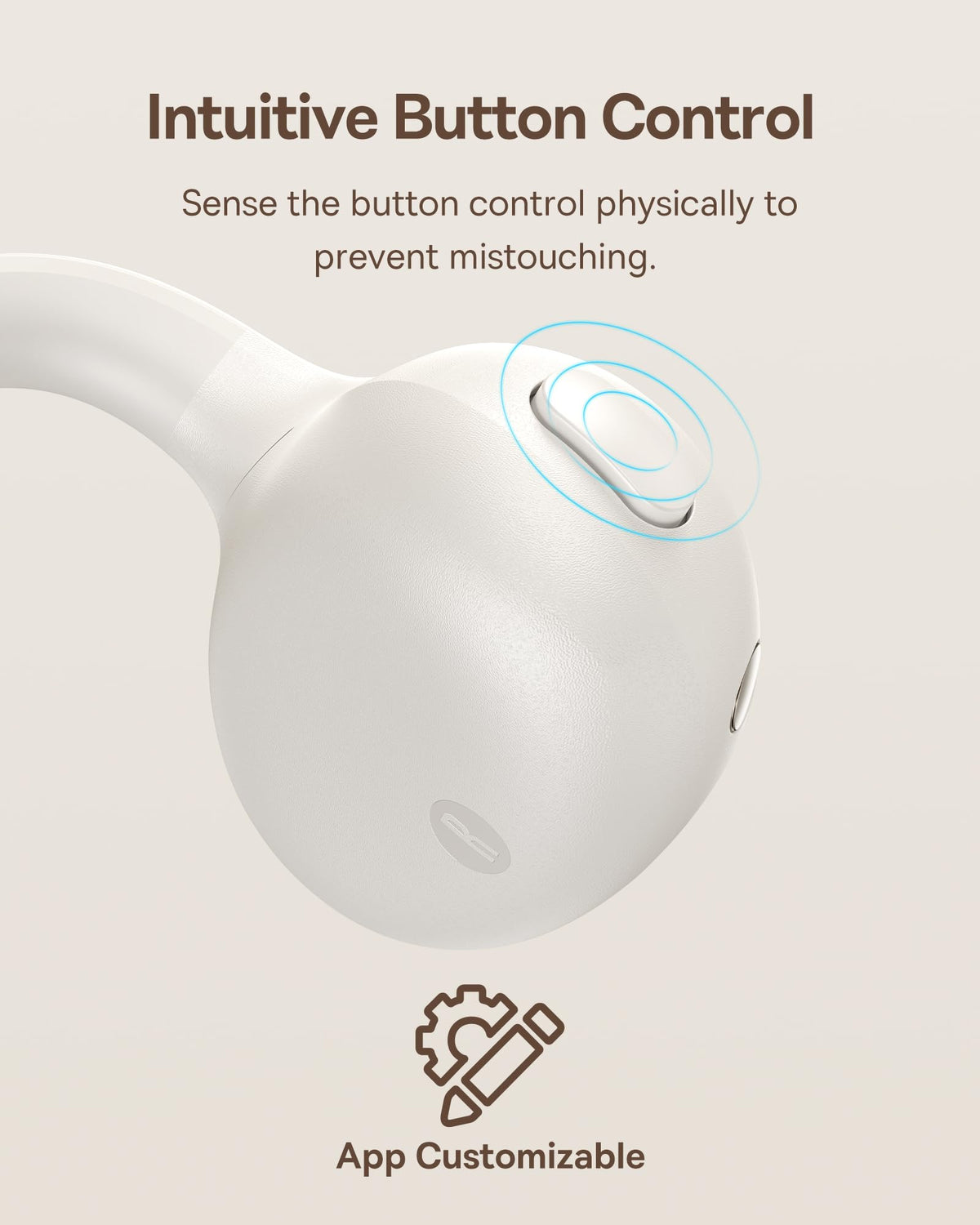 Baseus Bowie MC1 with water splash illustrating IP57 sweat and rain protection