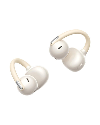 Baseus Bowie MC2 Air front packaging showing earbuds and case, highlights portability