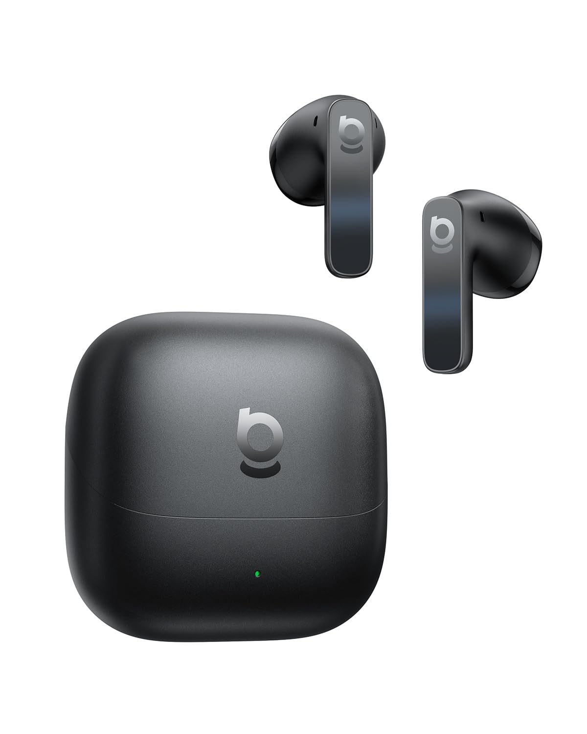 Baseus BS1 NC front packaging showing earbuds and compact case, highlighting portability