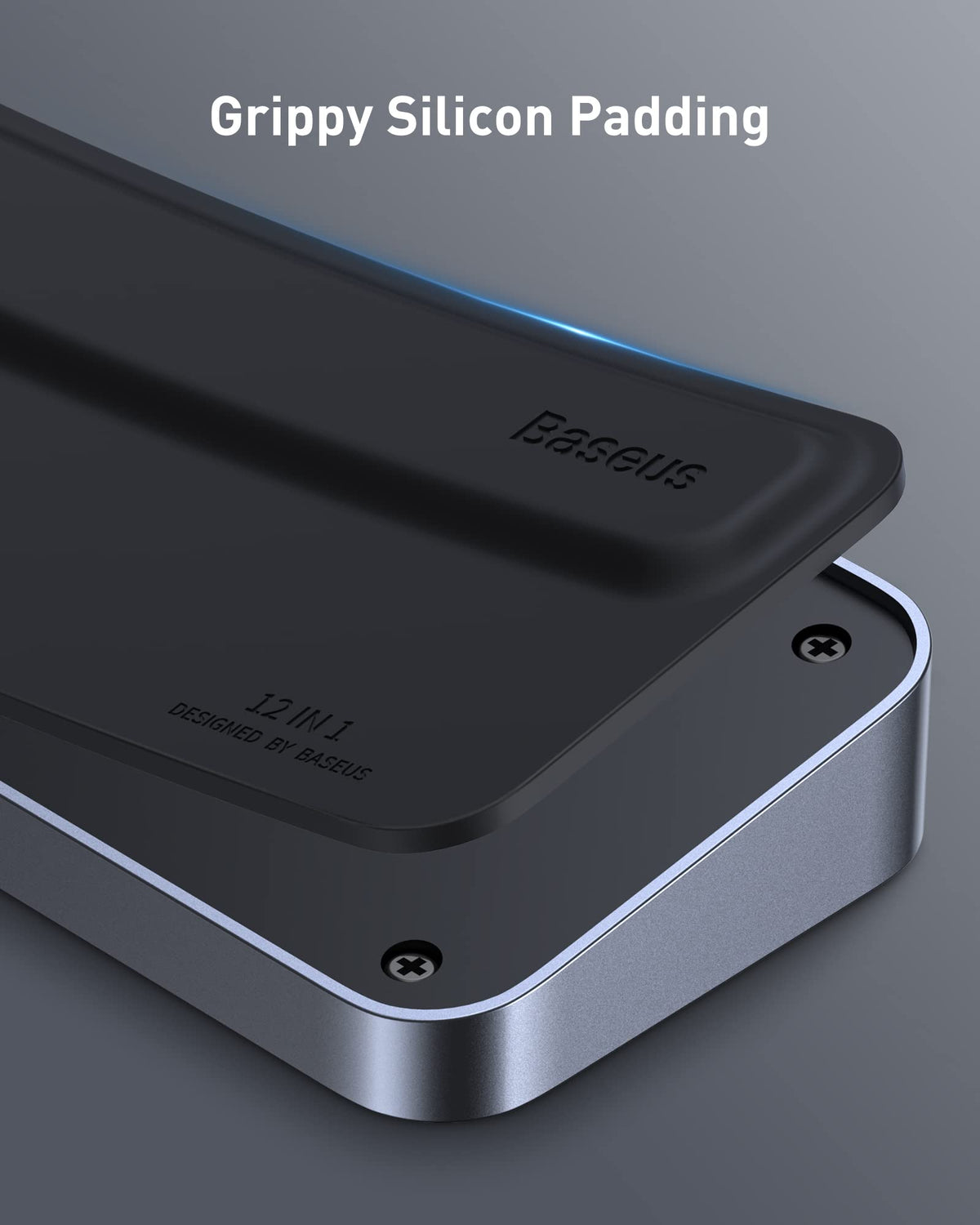 Baseus docking station ergonomic stand, elevating devices for better posture.