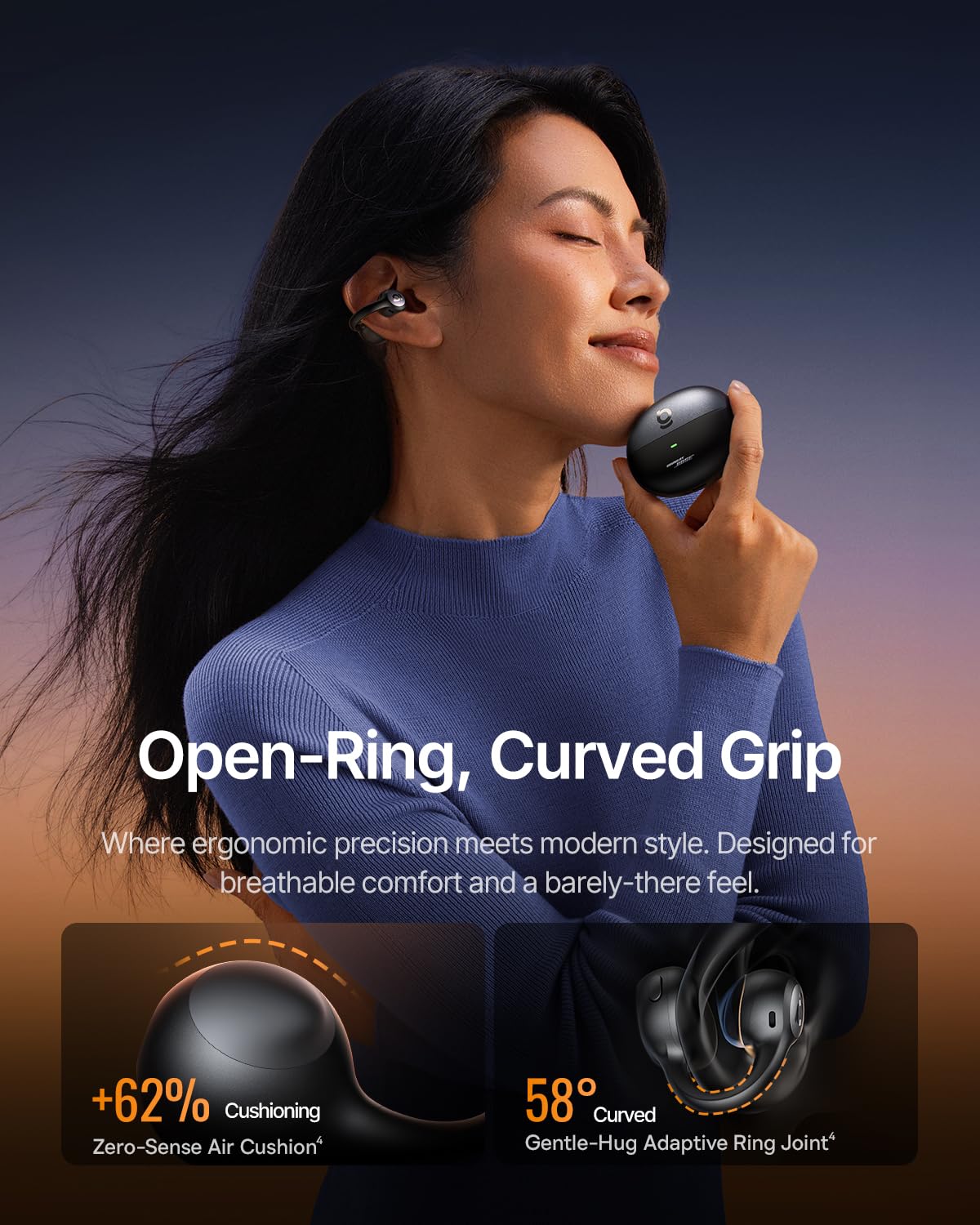 Baseus Inspire XC1 with four microphones for clear calls in windy conditions