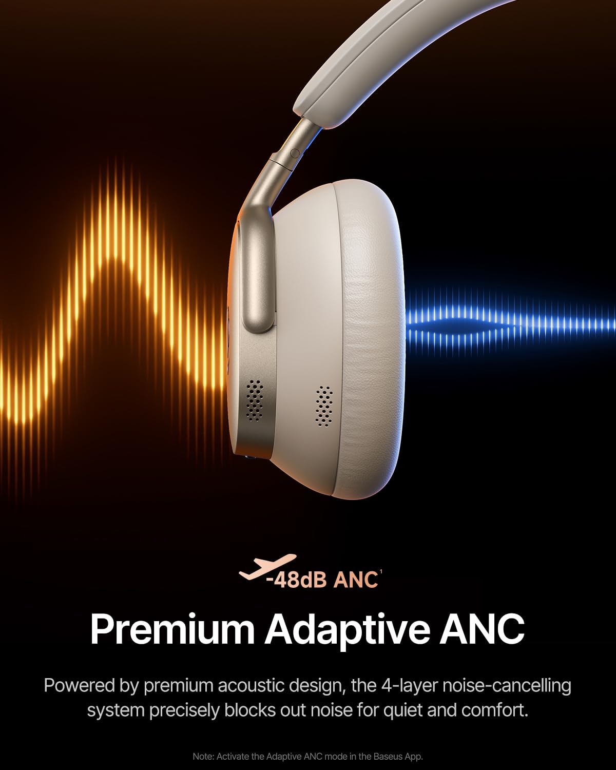Baseus Inspire XH1 angled drivers deliver deep bass and clarity.