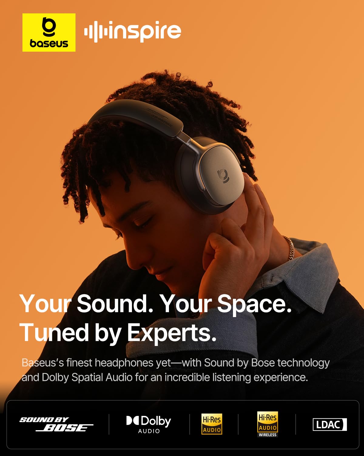 Baseus Inspire XH1 Dolby Spatial Audio creates an expansive soundstage.