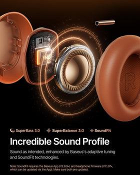 Baseus Inspire XH1 memory foam ear cushions provide cloud-like comfort during long listening.