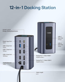 Baseus Nomos Air Mac 12-in-1 Dock highlights 100W PD charging capability