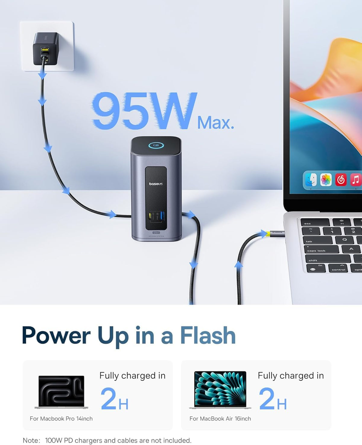 Baseus Nomos Air Mac 12-in-1 Dock energy-saving mode