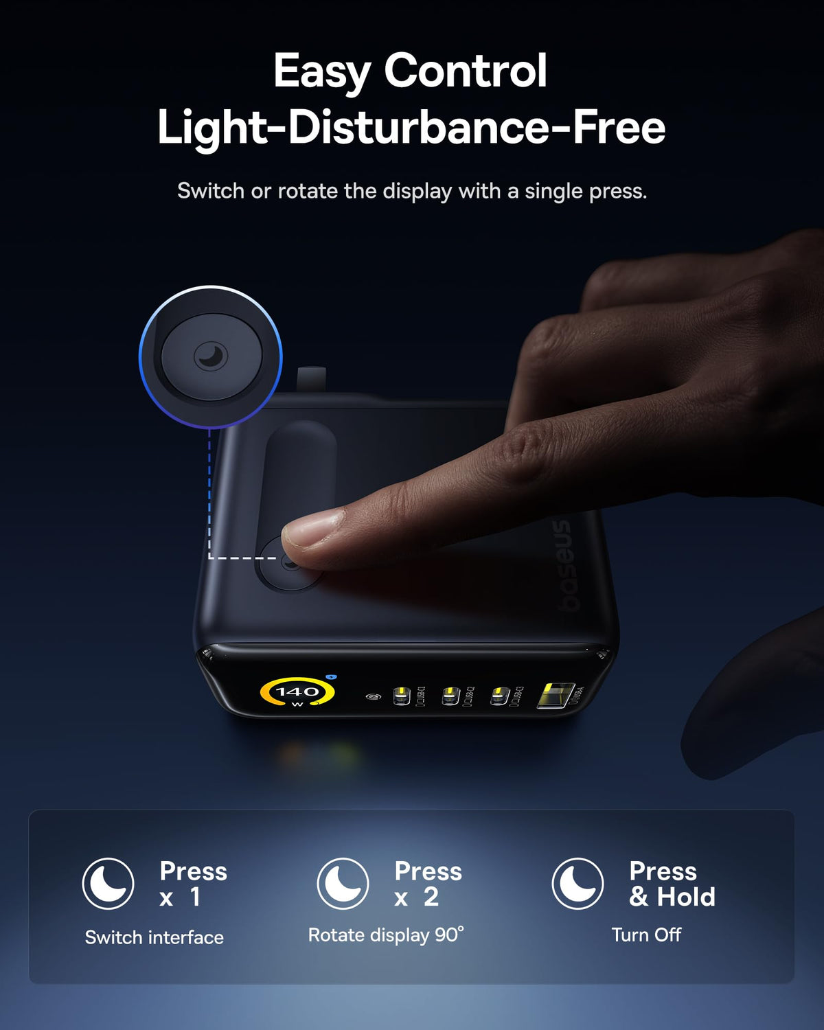 Baseus Picogo compact travel charger fits in a bag for on the go power.