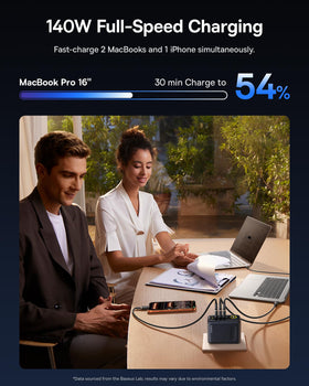Baseus Picogo four-port charging setup supports multiple devices at once.