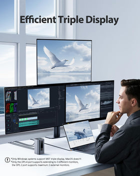 Baseus Spacemate docking station vertical design saving desk space and reducing clutter.
