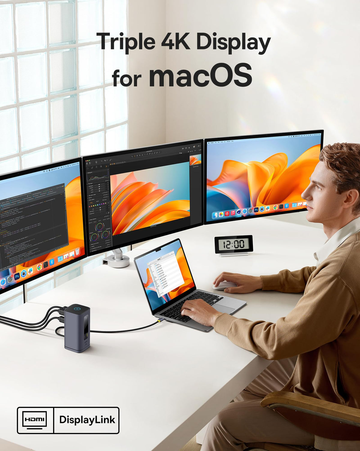 Baseus Spacemate upright design with magnetic base for tidy desk