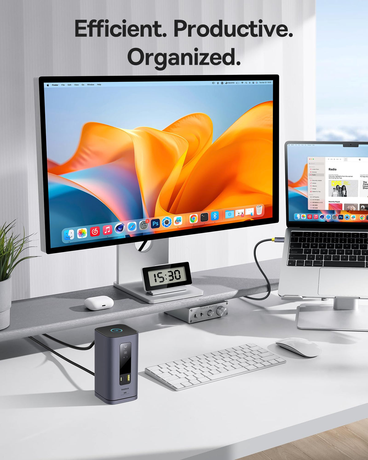 Baseus Spacemate USB-C and USB-A ports delivering fast data transfer